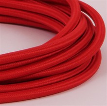 Dark red textile cable
